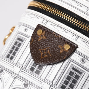 新品同様品 LOUIS VUITTON ルイヴィトン 2WAY ショルダーバッグ M59143 フォルナセッティ モノグラム カンヌ パテントレザー ホワイト グレー 中古 4a005115