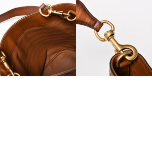 Very good condition GUCCI Shoulder bag Bucket bag Crossbody bag New Jackie Brown 380579 Gold hardware Rare Used 4a004854