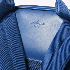 LOUIS VUITTON ルイヴィトン ミカエル バックパック N41353 ダミエアンフィニ ネプテューヌ ブルー 型押しレザー リュックサック BA0134 メタル金具 良品 中古 4a005096