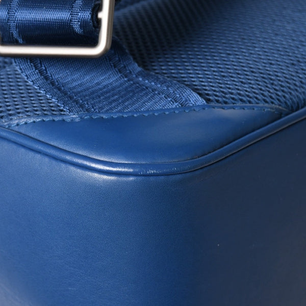 LOUIS VUITTON ルイヴィトン ミカエル バックパック N41353 ダミエアンフィニ ネプテューヌ ブルー 型押しレザー リュックサック BA0134 メタル金具 良品 中古 4a005096