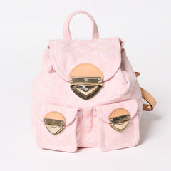Like new LOUISVUITTON Monogram Denim Venice M13031 Monogram Denim Canvas Backpack Pink Gold Hardware Used 4a005121