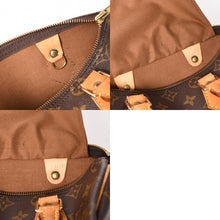 画像をギャラリービューアに読み込む, LOUIS VUITTON ルイヴィトン スピーディ25 ハンドバック M41528 モノグラム PVCコーティングキャンバス レザー ブラウン ゴールド金具 美品 中古 4a004905