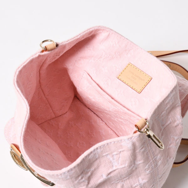 Like new LOUISVUITTON Monogram Denim Venice M13031 Monogram Denim Canvas Backpack Pink Gold Hardware Used 4a005121