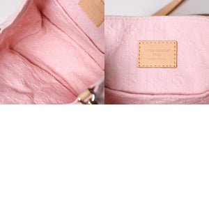 Like new LOUISVUITTON Monogram Denim Venice M13031 Monogram Denim Canvas Backpack Pink Gold Hardware Used 4a005121