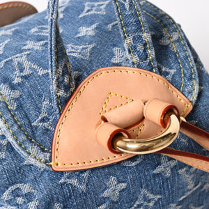 Like new LOUISVUITTON Monogram Denim Venice M46836 Monogram Denim Canvas Backpack Blue Gold Hardware Used 4a005038