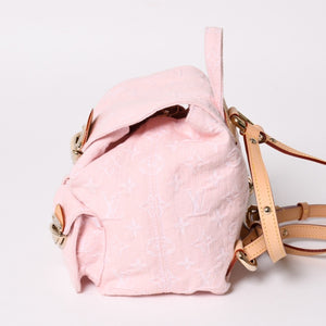 Like new LOUISVUITTON Monogram Denim Venice M13031 Monogram Denim Canvas Backpack Pink Gold Hardware Used 4a005121