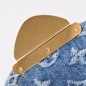 Like new LOUISVUITTON Monogram Denim Venice M46836 Monogram Denim Canvas Backpack Blue Gold Hardware Used 4a005038