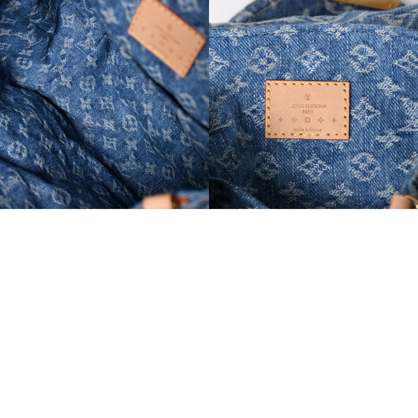 Like new LOUISVUITTON Monogram Denim Venice M46836 Monogram Denim Canvas Backpack Blue Gold Hardware Used 4a005038