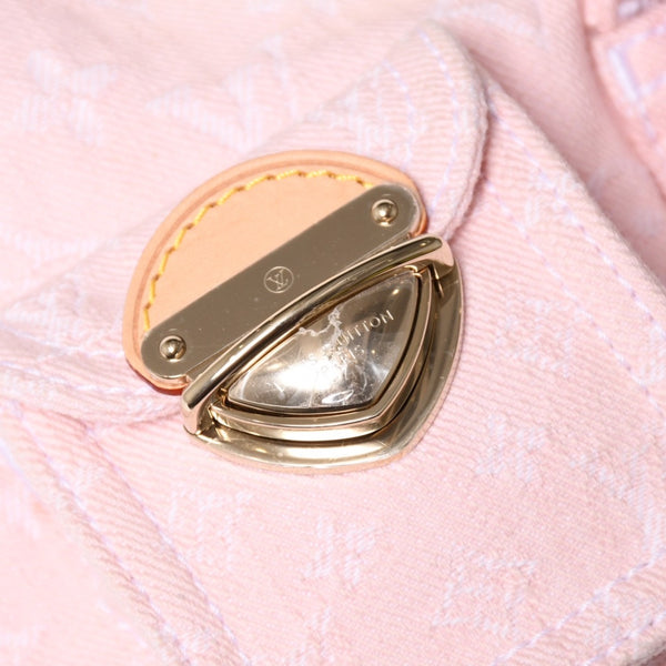 Like new LOUISVUITTON Monogram Denim Venice M13031 Monogram Denim Canvas Backpack Pink Gold Hardware Used 4a005121