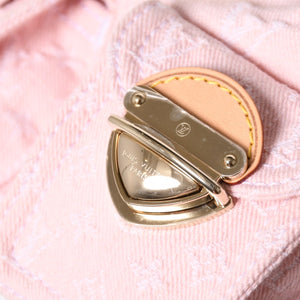 Like new LOUISVUITTON Monogram Denim Venice M13031 Monogram Denim Canvas Backpack Pink Gold Hardware Used 4a005121