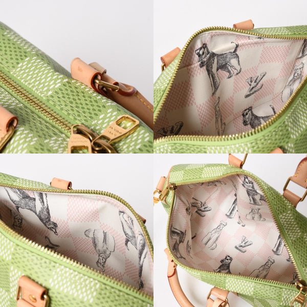 Very good condition LOUIS VUITTON Keepall Bandouliere 35 2WAY bag N40671 Damier Golf Green Tyler,The Creator Used 4a005112