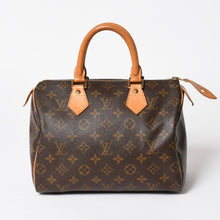 画像をギャラリービューアに読み込む, LOUIS VUITTON ルイヴィトン スピーディ25 ハンドバック M41528 モノグラム PVCコーティングキャンバス レザー ブラウン ゴールド金具 美品 中古 4a004905