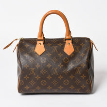 画像をギャラリービューアに読み込む, LOUIS VUITTON ルイヴィトン スピーディ25 ハンドバック M41528 モノグラム PVCコーティングキャンバス レザー ブラウン ゴールド金具 美品 中古 4a004905
