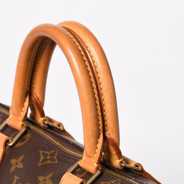 LOUIS VUITTON Speedy 25 Handbag M41528 Monogram PVC Coated Canvas Leather Brown Gold Hardware Good Condition Used 4a004905