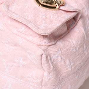 Like new LOUISVUITTON Monogram Denim Venice M13031 Monogram Denim Canvas Backpack Pink Gold Hardware Used 4a005121