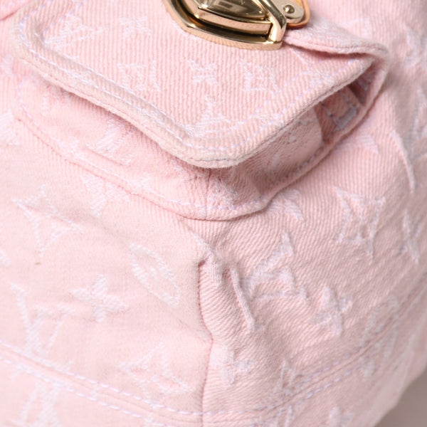 Like new LOUISVUITTON Monogram Denim Venice M13031 Monogram Denim Canvas Backpack Pink Gold Hardware Used 4a005121