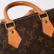 画像をギャラリービューアに読み込む, LOUIS VUITTON ルイヴィトン スピーディ25 ハンドバック M41528 モノグラム PVCコーティングキャンバス レザー ブラウン ゴールド金具 美品 中古 4a004905