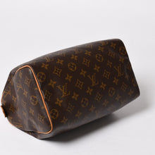 画像をギャラリービューアに読み込む, LOUIS VUITTON ルイヴィトン スピーディ25 ハンドバック M41528 モノグラム PVCコーティングキャンバス レザー ブラウン ゴールド金具 美品 中古 4a004905