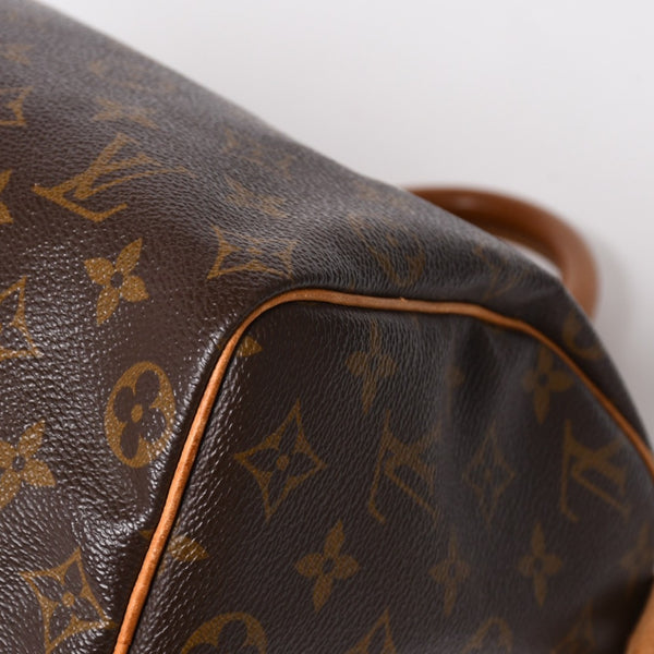 LOUIS VUITTON Speedy 25 Handbag M41528 Monogram PVC Coated Canvas Leather Brown Gold Hardware Good Condition Used 4a004905