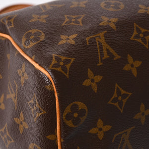 LOUIS VUITTON Speedy 25 Handbag M41528 Monogram PVC Coated Canvas Leather Brown Gold Hardware Good Condition Used 4a004905