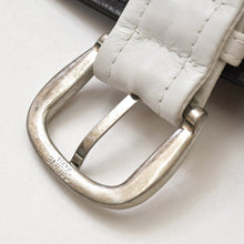 Load image into Gallery viewer, 極美品 CELINE セリーヌ ダブルライダースジャケット ブラック ホワイト カーフスキン 2E235599E シルバー金具 サイズ36 中古 4a005126