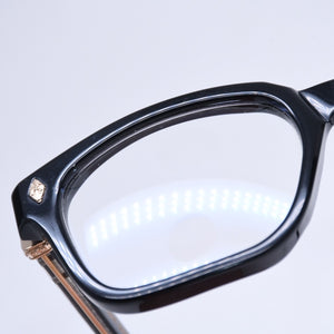 CHROME HEARTS クロムハーツ AMBIDIXTROUS ウェリントン型サングラス 伊達メガネ CHプラス BK-18KGP 53□21-151 日本製 美品 中古 4a005127