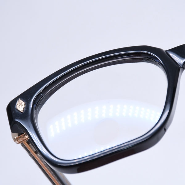 CHROME HEARTS クロムハーツ AMBIDIXTROUS ウェリントン型サングラス 伊達メガネ CHプラス BK-18KGP 53□21-151 日本製 美品 中古 4a005127