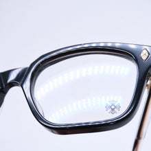 Load image into Gallery viewer, CHROME HEARTS クロムハーツ AMBIDIXTROUS ウェリントン型サングラス 伊達メガネ CHプラス BK-18KGP 53□21-151 日本製 美品 中古 4a005127