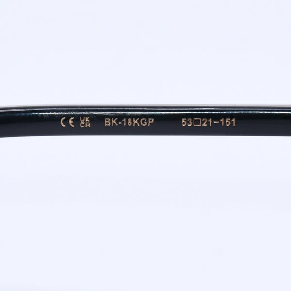 CHROME HEARTS クロムハーツ AMBIDIXTROUS ウェリントン型サングラス 伊達メガネ CHプラス BK-18KGP 53□21-151 日本製 美品 中古 4a005127