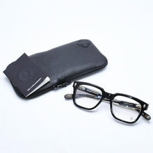 Load image into Gallery viewer, CHROME HEARTS クロムハーツ AMBIDIXTROUS ウェリントン型サングラス 伊達メガネ CHプラス BK-18KGP 53□21-151 日本製 美品 中古 4a005127