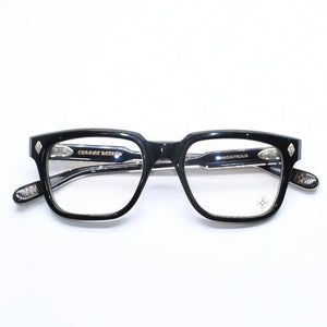 CHROME HEARTS クロムハーツ AMBIDIXTROUS ウェリントン型サングラス 伊達メガネ CHプラス BK-18KGP 53□21-151 日本製 美品 中古 4a005127