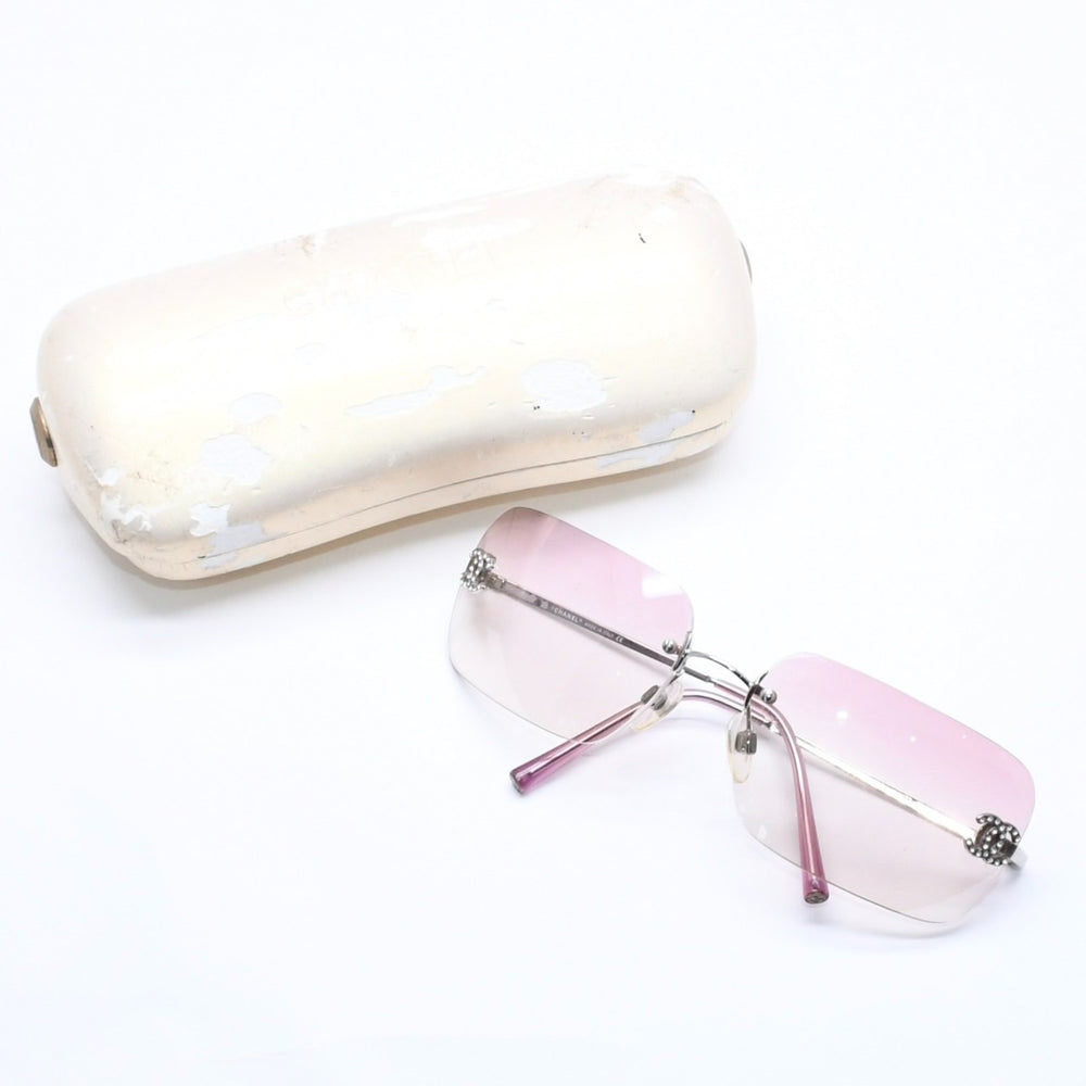 CHANEL シャネル サングラス アイウェア ラインストーン ココマーク ピンク 4017-D サイズ62◻︎17 120 美品 中古 4a005351