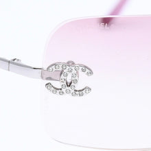 Load image into Gallery viewer, CHANEL シャネル サングラス アイウェア ラインストーン ココマーク ピンク 4017-D サイズ62◻︎17 120 美品 中古 4a005351