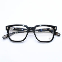 Load image into Gallery viewer, CHROME HEARTS クロムハーツ AMBIDIXTROUS ウェリントン型サングラス 伊達メガネ CHプラス BK-18KGP 53□21-151 日本製 美品 中古 4a005127