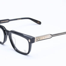 Load image into Gallery viewer, CHROME HEARTS クロムハーツ AMBIDIXTROUS ウェリントン型サングラス 伊達メガネ CHプラス BK-18KGP 53□21-151 日本製 美品 中古 4a005127