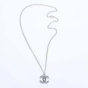 CHANEL シャネル ネックレス ココマーク ブラック シルバー 05V刻印 重量約5.64g 美品 中古 4a005152