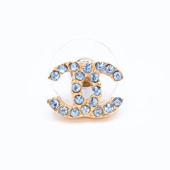 極美品 CHANEL シャネル ピアス 片耳ピアス ココマーク ラインストーン ゴールド 01P刻印 重量約1.74g 中古 4a005147