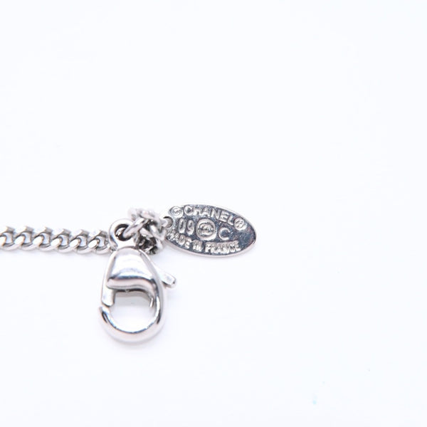 CHANEL シャネル ココマーク ネックレス シルバー ラインストーン ハート 09C刻印 重量約7.03g 美品 中古 4a005151