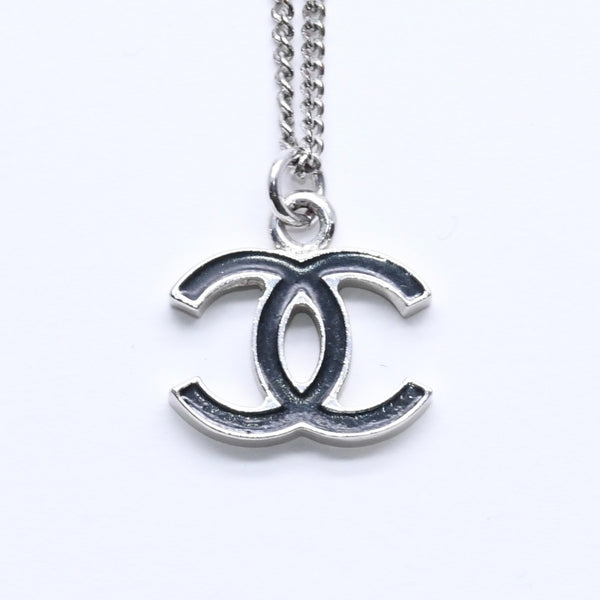 CHANEL シャネル ネックレス ココマーク ブラック シルバー 05V刻印 重量約5.64g 美品 中古 4a005152