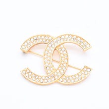 Load image into Gallery viewer, 極美品 CHANEL シャネル ブローチ ラインストーン ココマーク 9.9g GP ラインストーン ゴールド金具 中古 4a005144