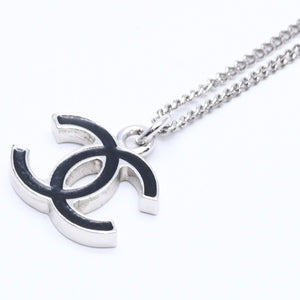 CHANEL シャネル ネックレス ココマーク ブラック シルバー 05V刻印 重量約5.64g 美品 中古 4a005152