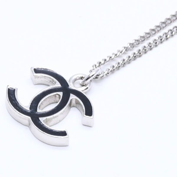 CHANEL シャネル ネックレス ココマーク ブラック シルバー 05V刻印 重量約5.64g 美品 中古 4a005152