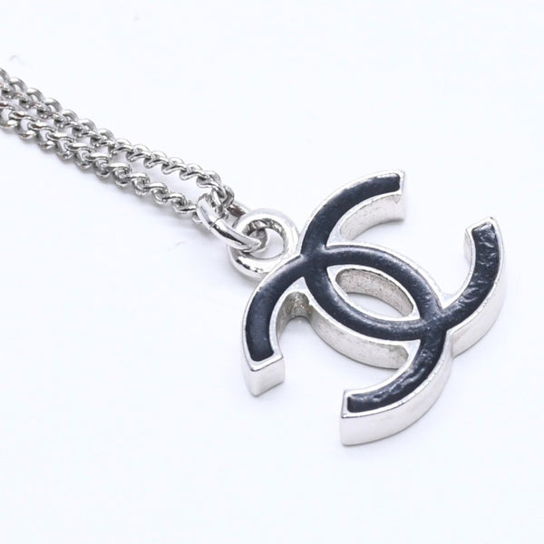 CHANEL シャネル ネックレス ココマーク ブラック シルバー 05V刻印 重量約5.64g 美品 中古 4a005152