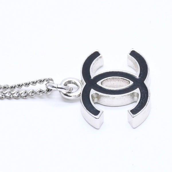 CHANEL シャネル ネックレス ココマーク ブラック シルバー 05V刻印 重量約5.64g 美品 中古 4a005152