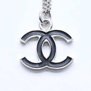 CHANEL シャネル ネックレス ココマーク ブラック シルバー 05V刻印 重量約5.64g 美品 中古 4a005152
