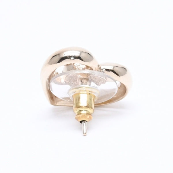 極美品 CHANEL シャネル ピアス ハート ココマーク 両耳 23C刻印 GP ラインストーン ゴールド金具 中古 4a005158