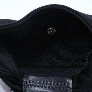FENDI Handbag Mini Croissant Mini Mamma Pouch Accessory Case Cotton Jersey Leather Black Silver Hardware 2321 Good Condition Used 4a004857