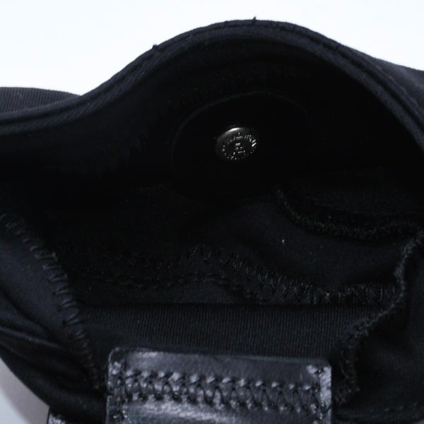FENDI Handbag Mini Croissant Mini Mamma Pouch Accessory Case Cotton Jersey Leather Black Silver Hardware 2321 Good Condition Used 4a004857