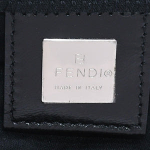FENDI Handbag Mini Croissant Mini Mamma Pouch Accessory Case Cotton Jersey Leather Black Silver Hardware 2321 Good Condition Used 4a004857