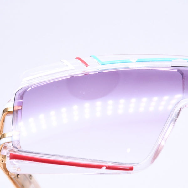 CAZAL カザール シールド サングラス アイウェア クリア マルチカラー プラスチック メタル GP 美品 中古 4a005171